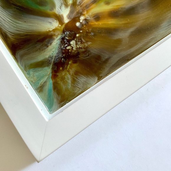 Original Art “Aura” Resin Artwork Painting by Tristina Dietz Elmes 9”x11” Frame - Picture 4 of 7